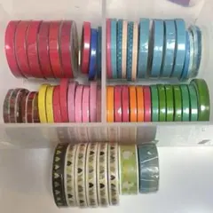 64 マスキングテープ　50個　まとめ売り　細テープ多め