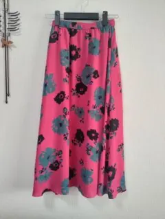 【relume】花柄ロングスカート ピンク系