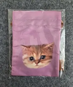 ポール&ジョー　ノベルティ　猫柄　きんちゃく