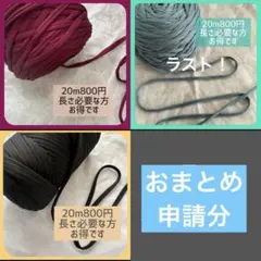 しーちゃん様 リクエスト 3点 まとめ商品　Tシャツヤーン　ズパゲッティ