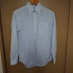 AOKI 青白ストライプ 長袖シャツ 39/84