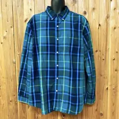 CHAPS ボタンダウン チェック柄 長袖シャツ カジュアル 上品 薄手 XXL