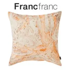 ❤新品タグ付き フランフラン マブレット クッションカバー【オレンジ×ゴールド】