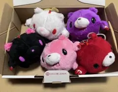 チャックスGP 球グルーミー　ぬいぐるみ　ひとくちサイズ　黒　ピンク