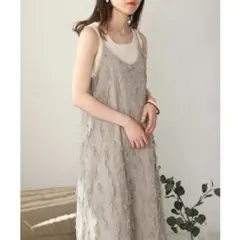 新品タグ付Bab シャギージャガードキャミワンピース　定価6600ivory