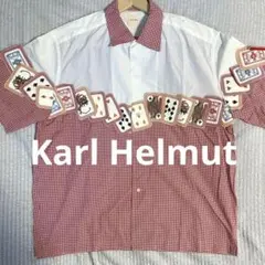 【雰囲気抜群❗️】1990's Karl Helmut 総柄 半袖シャツ 大きめのサムネイル