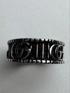 GUCCI ロゴ入り シルバーリング（管理No.R2K)