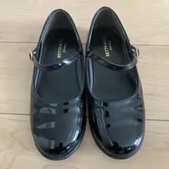 【使用数回】BETTY KIDS ブラック フォーマルシューズ24.0 エナメル