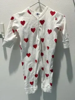 【プチバトー美品】ハート/ロンパース74cm