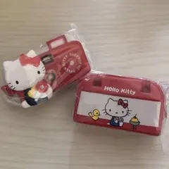 ハローキティ なつかしアイテム ミニチュアコレクション カメラ ボストンバッグ