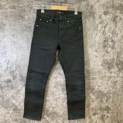 【美品】UNIQLO +J セルビッジ ストレートジーンズ ✨ブラック(22)