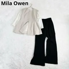 587.571 ミラオーウェン フォーマル3点セットアップ ジレ ペプラム