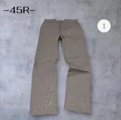 極美品✨】45R ストレッチパンツ レギンス ミニ千鳥柄 size1 グレー