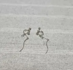 シルバー クリスタル ロングイヤリング