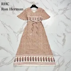 美品⁂ロンハーマン⁂ロングワンピース 総花柄 羽織 マキシ丈 ベルト