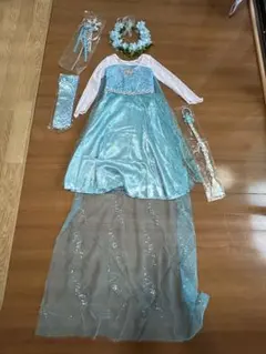 エルサ風のプリンセスドレス8点セット 120cm コスプレ ハロウィン