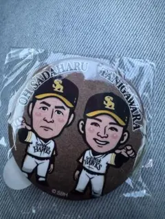 福岡ソフトバンクホークス 若鷹ガチャ 缶バッジ 王貞治 谷川原健太