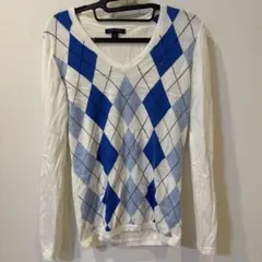 TOMMY HILFIGER ダイヤモンド柄ニット