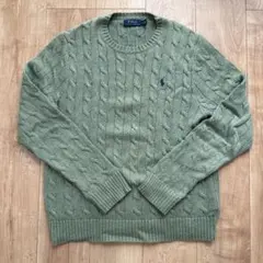 Polo Ralph Lauren ケーブル編みセーター M グリーン