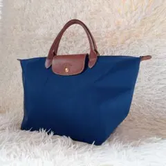 美品✨ロンシャン ル プリアージュ ネイビー M トートバッグ 定番カラー