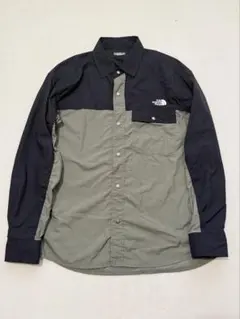 THE NORTH FACE ヌプシシャツ M 黒/オリーブ