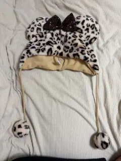 ディズニーファンキャップヒョウ柄ベージュ