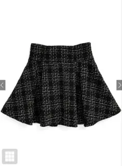 GRL インパン裏地付きラメツイードプリーツミニスカート 【dk1276】