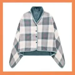 【人気商品】フリース ショール 毛布 チェック柄 着る毛布 ブランケット