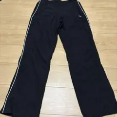 adidas 黒 サイドストライプ パンツ