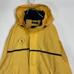 ノーティカ　ナイロンジャケット　刺繍ロゴ　イエロー　古着　XL