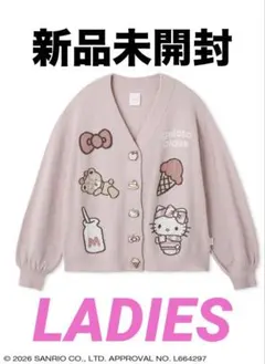 カーディガン サンリオハウス ジェラートピケ レディース ピンク ハローキティ