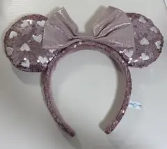 ディズニー スパンコール カチューシャ ピンク ハート