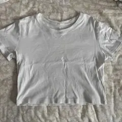 GU ホワイト クロップドTシャツ Sサイズ