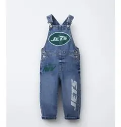 ZARA ベビー 新品 デニムオーバーオール 104 JETS NFL