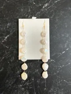 バロックパールレーンロングピアス（ホワイト）(APR9A38W07S0500)のサムネイル