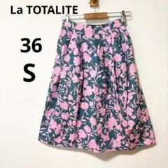 美品 La TOTALITE ラトータリテ 36 S フラワー タックスカートのサムネイル