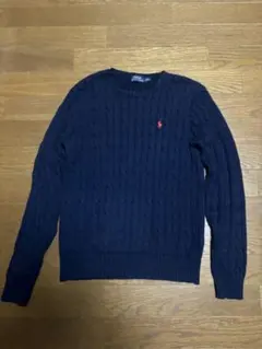 POLO RALPH LAUREN ネイビー ケーブルニット M
