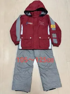 PHENIX 子ども用スキー/スノボウェア 赤グレー120 クリーニング済み