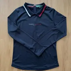 TOMMY HILFIGER ネイビー長袖ポロシャツ L