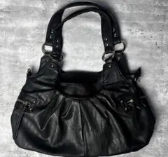 Leather handbag 00's archive y2k 2way