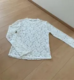 レースカットソー／ハイネック／GU