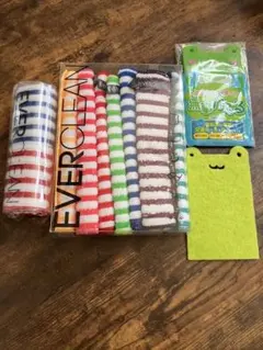 EVERCLEAN マイクロファイバークロス 9枚新品　不織布たわし　かえる新品