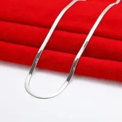 た*れ様 【送料無料】18インチ46センチ/ダブルスネークネックレスsv