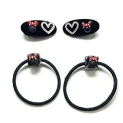 ミニーマウスリボンデザインヘアアクセサリーセット