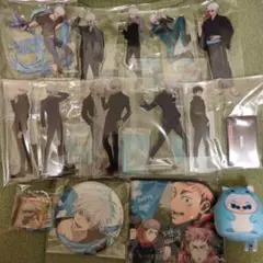 呪術廻戦　五条悟　伏黒恵　アクリルスタンド　缶バッジ　ビッグクロス