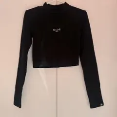 HIDE SEOUL ハイネック クロップドトップ ブラック
