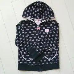 mezzo piano　メゾピアノ　リボン柄パーカー♪