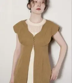 euw Nuance Collar Gilet / Beige サイズ2 - メルカリ