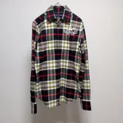 ラルフローレン　刺繍　チェック　ネルシャツ