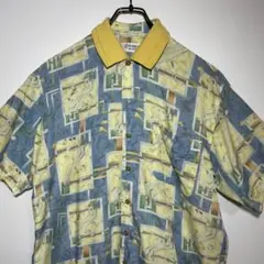 TOROY　トロイ　レーヨンシャツ　サイズM　総柄　90s　入手困難　希少　古着